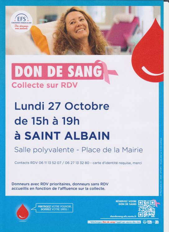 DON DU SANG SAINT ALBAIN