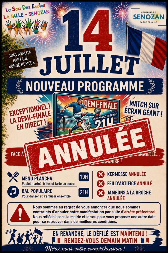 Fête du 14 juillet à Senozan